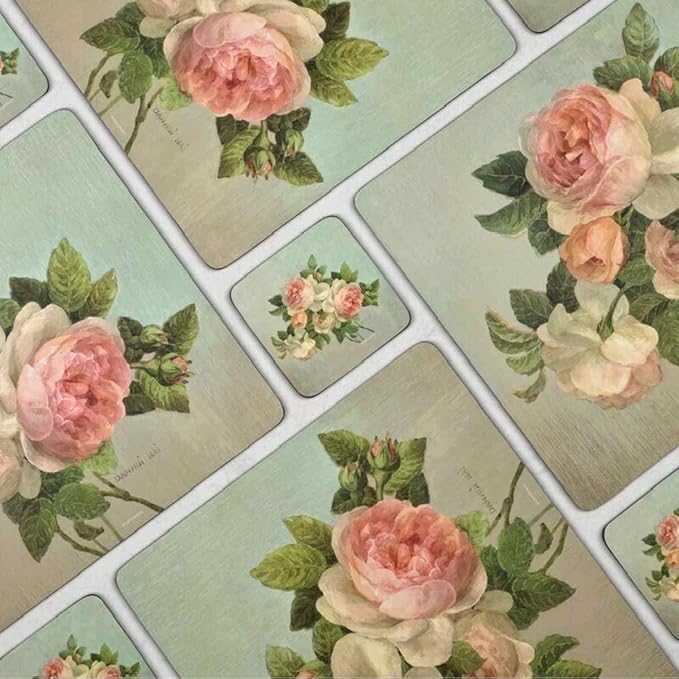 PM ANTIQUE ROSES Set 6 tấm lót bàn ăn hoa hồng thương hiệu Pormeirion Vương Quốc Anh X0010565543