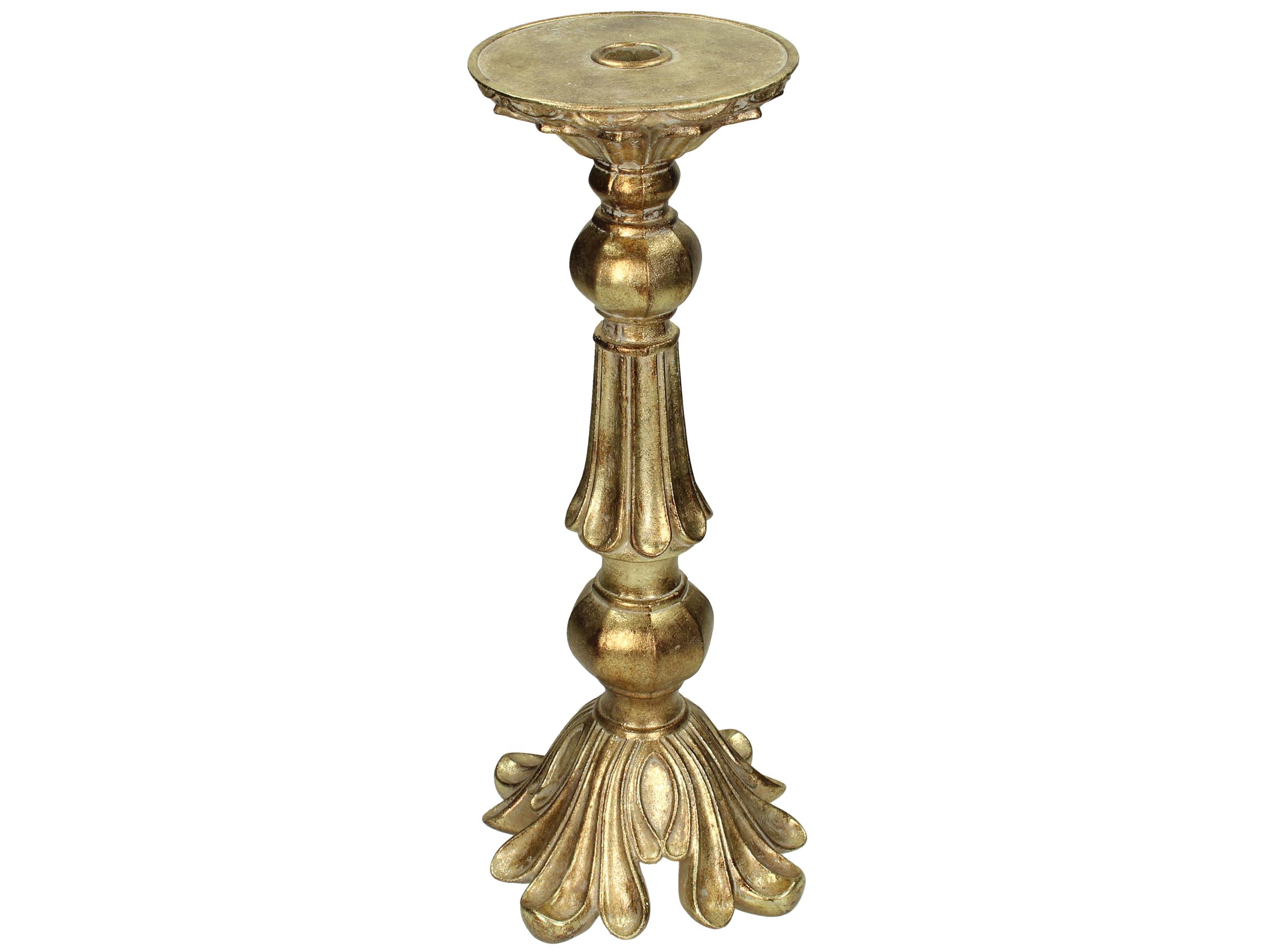 KERSTEN Chân nến Candle Holder Polyresin Gold 17x17x38cm XET-6161