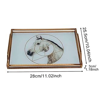HERMES Khay hình chữ nhật hình ngựa kích thước 38x25.5x3cm 6578