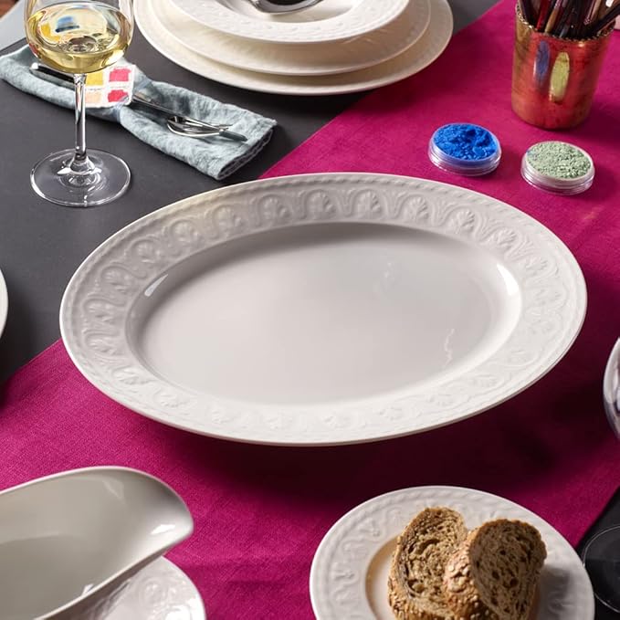 VB Cellini Đĩa Oval 40cm màu trắng phong cách Phục hưng Villeroy & Boch nhập khẩu từ Đức 1046002940