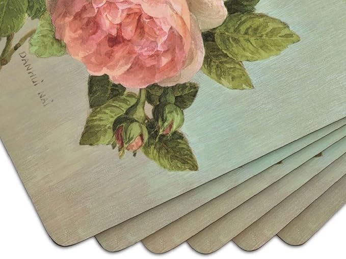 PM ANTIQUE ROSES Set 6 tấm lót bàn ăn hoa hồng thương hiệu Pormeirion Vương Quốc Anh X0010565543