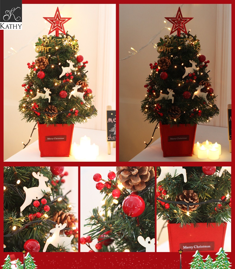 XMAS Cây thông Giáng sinh trang trí đỏ 6218