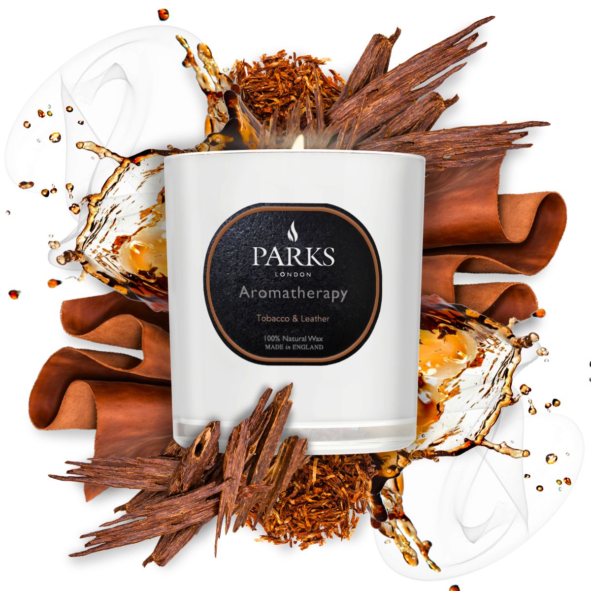 PARKS LONDON Nến thơm cao cấp 220gr Tobacco & Leather 300TBL