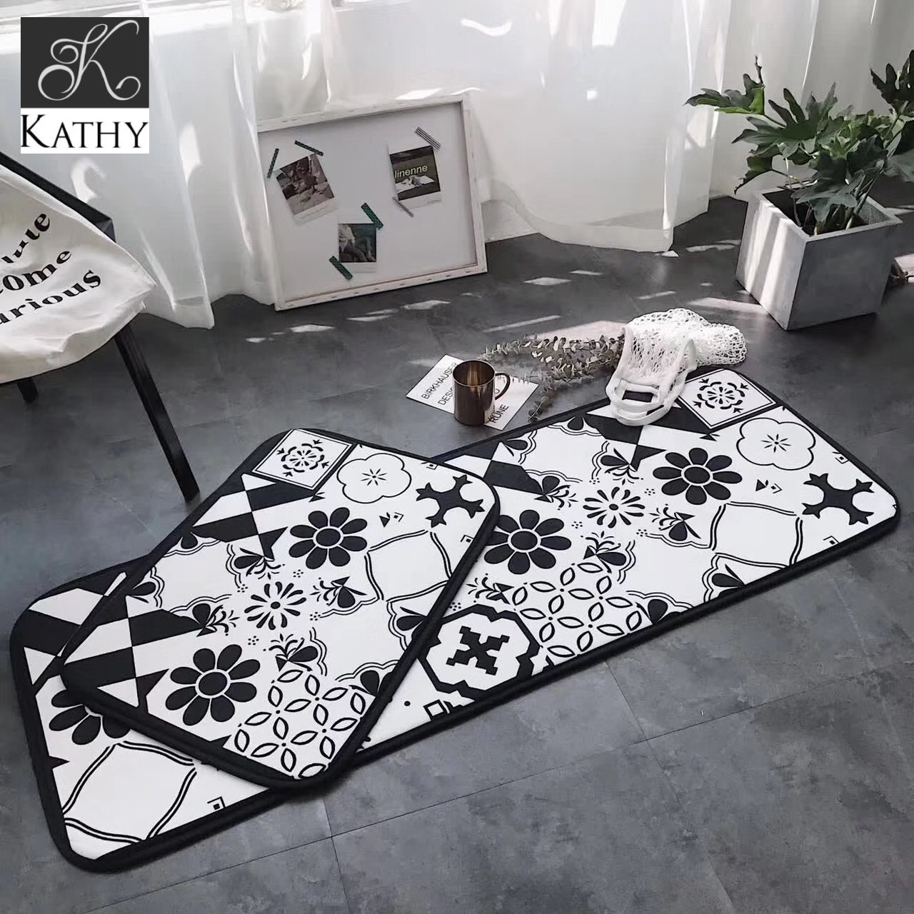 CARPET Thảm dài sọc hoa 7015D (50*150CM)