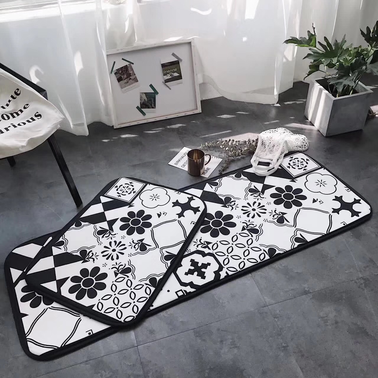CARPET Thảm nhỏ sọc hoa 50*70cm 7015HS