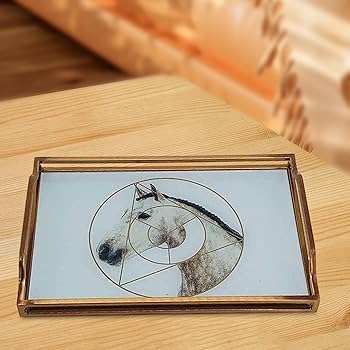 HERMES Khay hình chữ nhật hình ngựa kích thước 38x25.5x3cm 6578