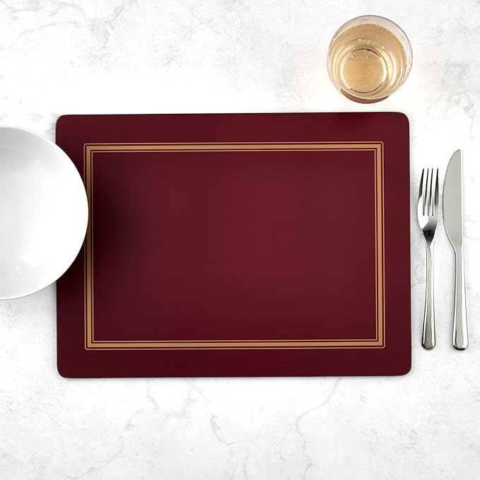 PM Classic Burgundy Set 4 tấm lót bàn ăn thương hiệu Pormeirion Vương Quốc Anh X0010648043