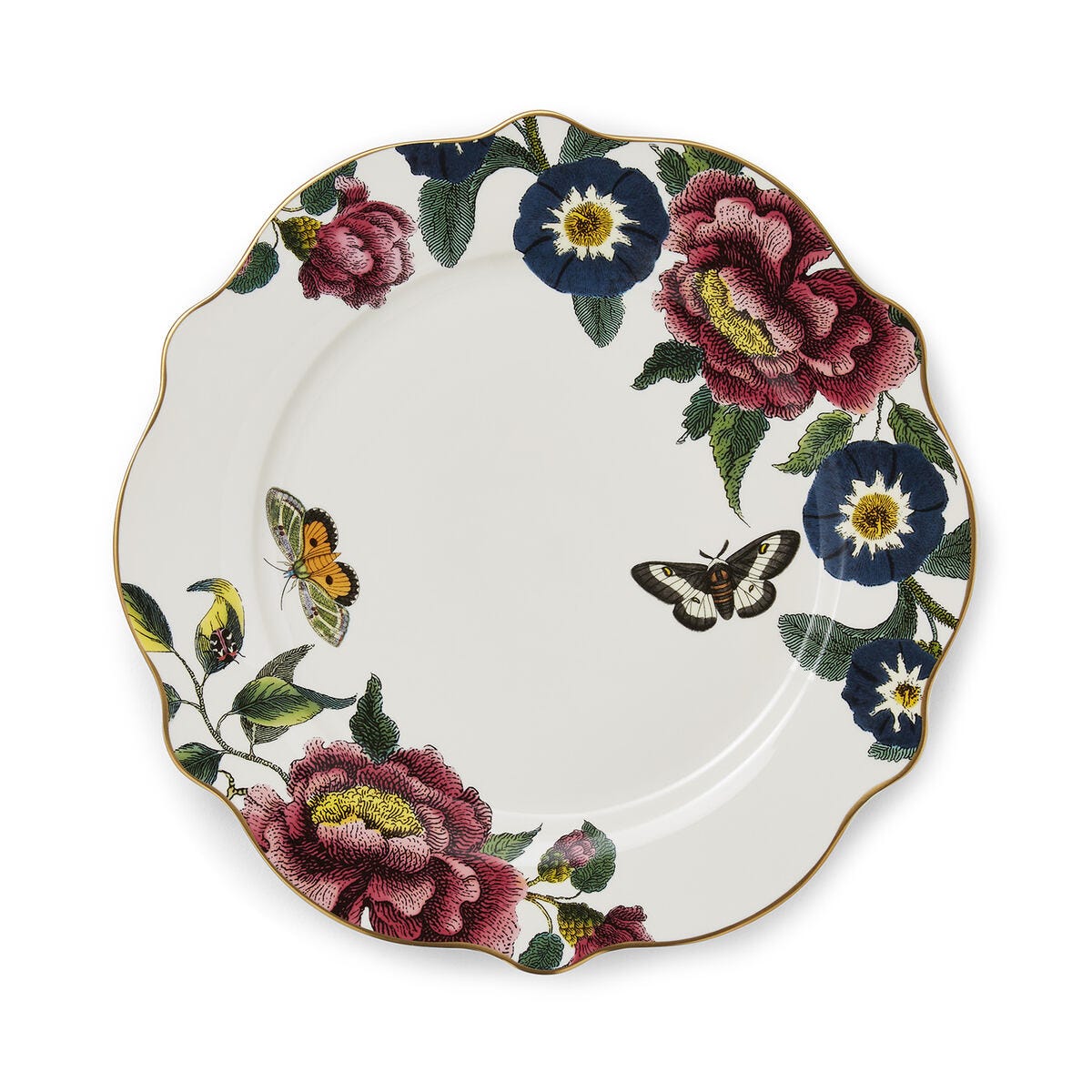 PM CREATURES of CURIOSITY White đĩa 27cm mạ vàng 22ct thương hiệu Portmeirion CRCWH8950-XF
