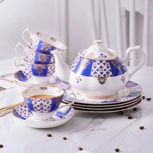 ROYAL BLUE Bộ trà hoa xanh 13 món 5257