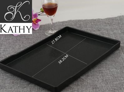 TRAY Khay chữ nhật đen 38cm 5084LD