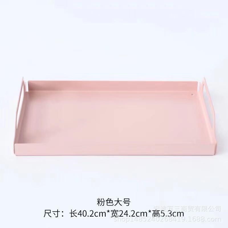 MATTE Khay chữ nhật màu hồng cỡ lớn 6483L