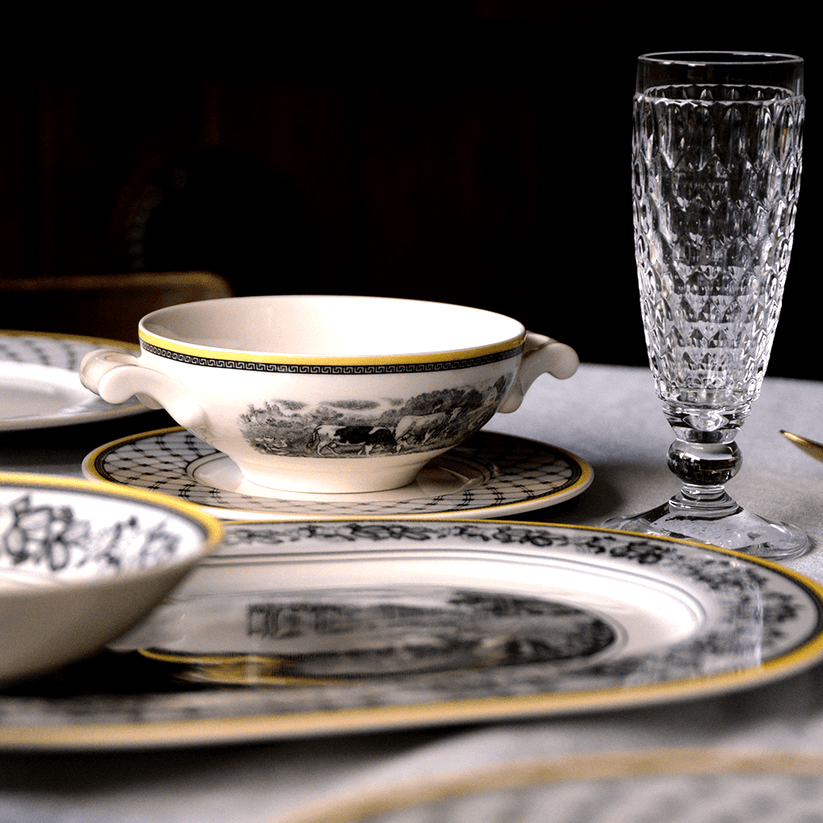 VB Audun Ferme Bát Soup 0.4l bức tranh làng quê Châu Âu  thương hiệu Villeroy& Boch nhập khẩu từ Đức 1010672510