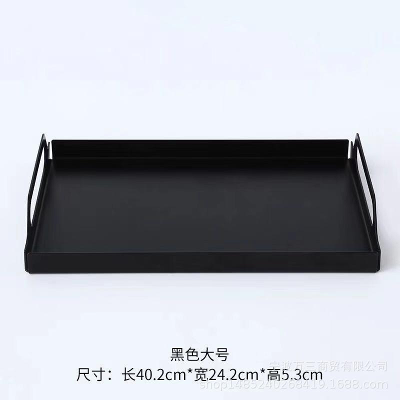 MATTE Khay chữ nhật màu đen cỡ lớn 6482L