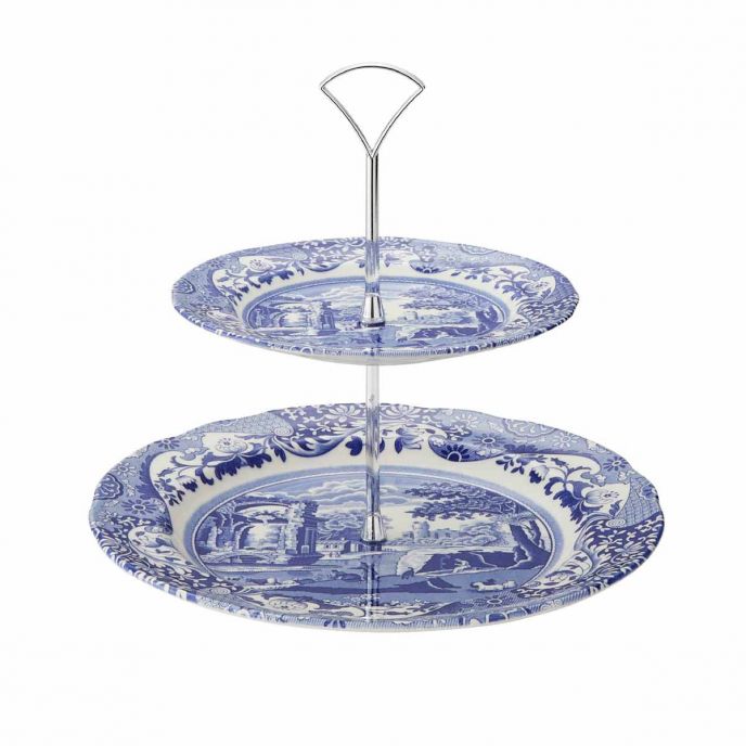 PM SPODE BLUE ITALIAN Đĩa 2 tầng BLI5125