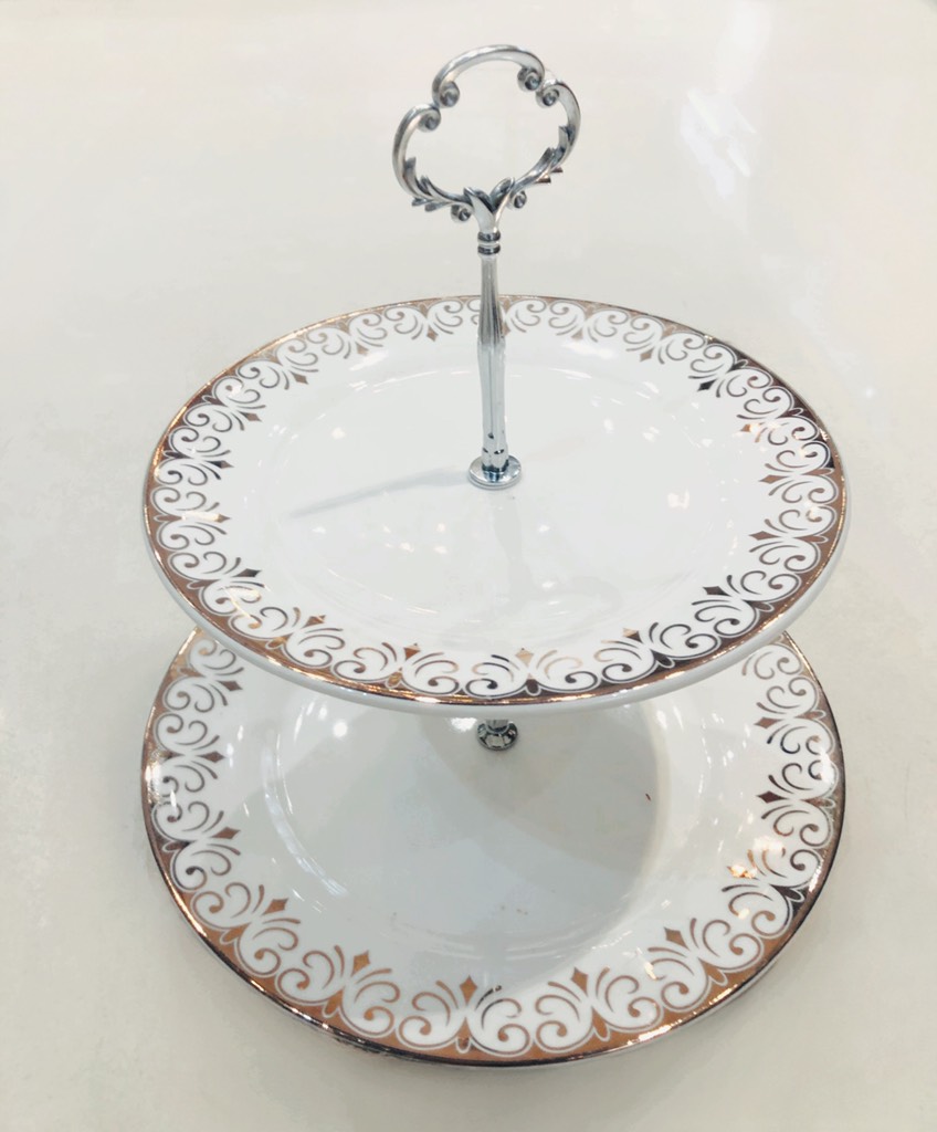 PARTY Set 2 khay họa tiết vàng 5215A