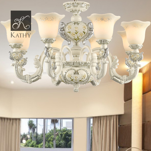 VINTAGE Đèn chandellier trắng 2021