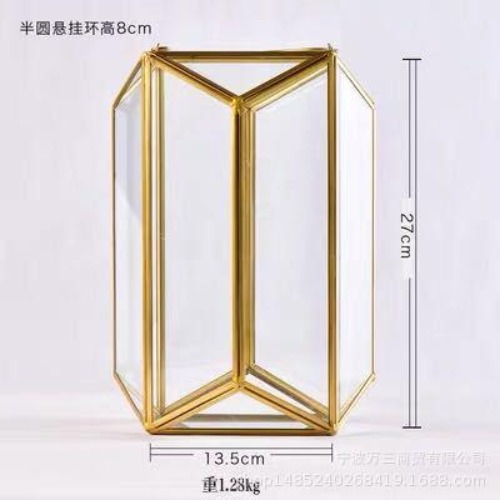 RETRO Gía nến viền vàng 13x27cm 6497