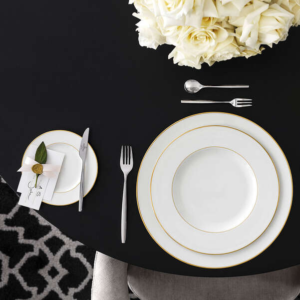 VB Anmut Gold Đĩa bơ màu trắng sứ xương cao cấp mạ viền vàng Villeroy & Boch nhập khẩu từ  Đức 16.4cm 1046532660