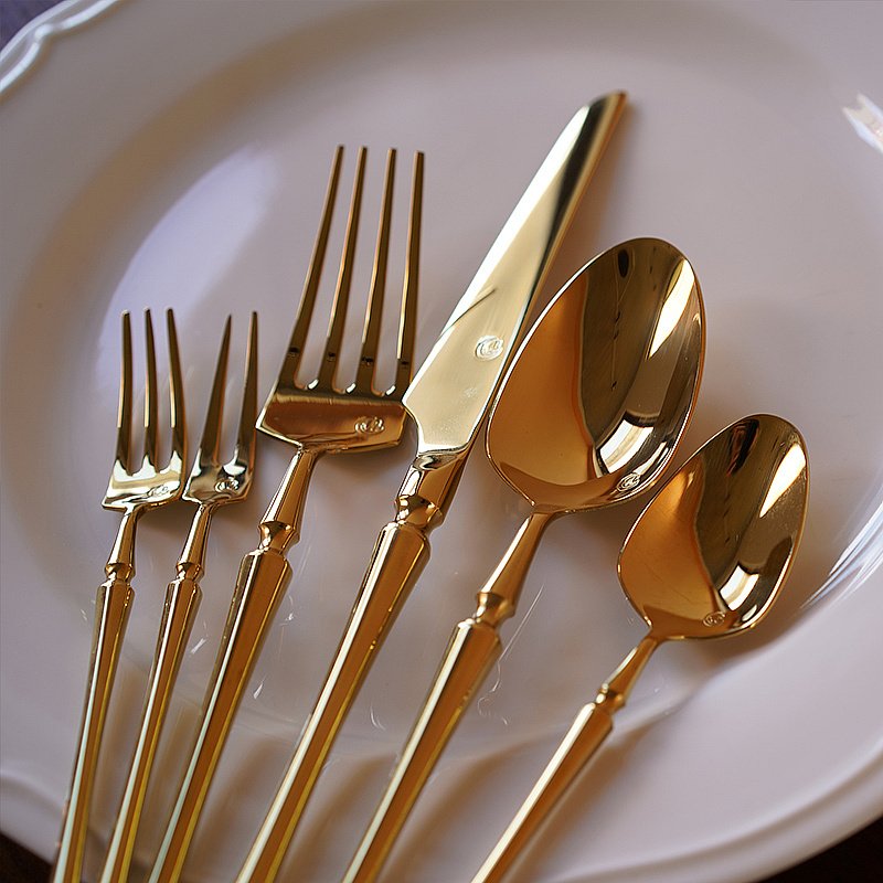 GOLD Dĩa tráng miệng vàng 6671FS