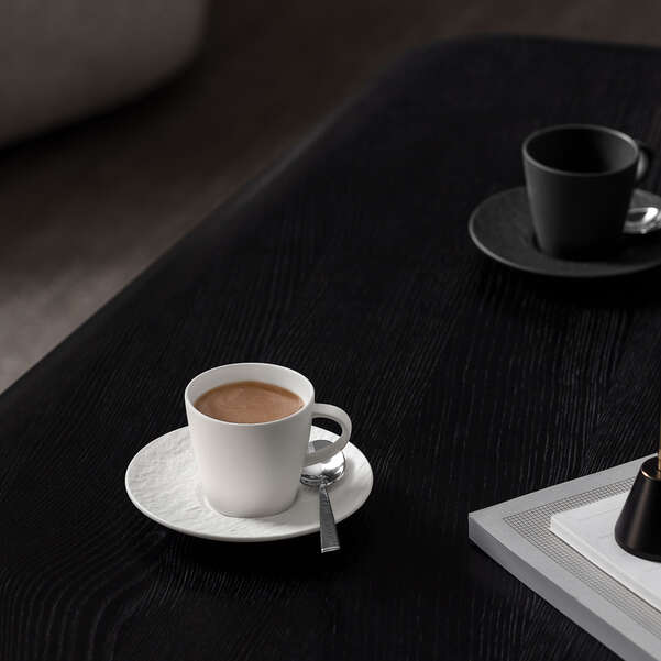 VB Manufacture Rock blanc Đĩa lót chén màu trắng 12cm đến từ thương hiệu Villeroy & Boch sản xuất tại Đức 1042401430