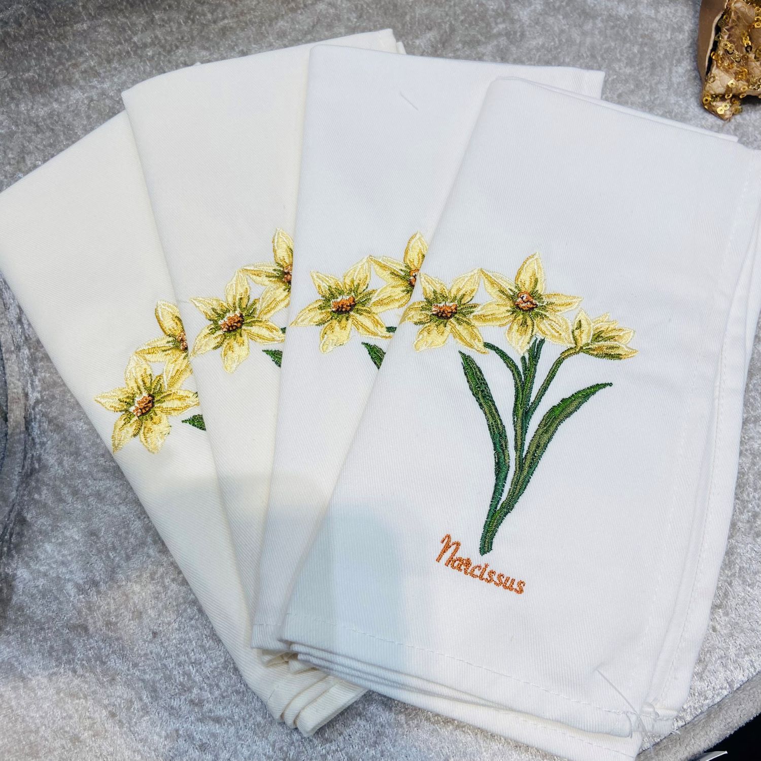 Botanic set 4 khăn ăn Narcissus