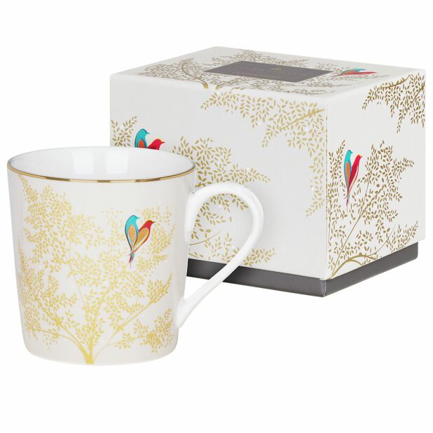 PM Sara Miller Chelsea Cốc cao màu xám nhạt 344ml mạ vàng 22ct thương hiệu Portmerion Anh Quốc SMCY78914-XG