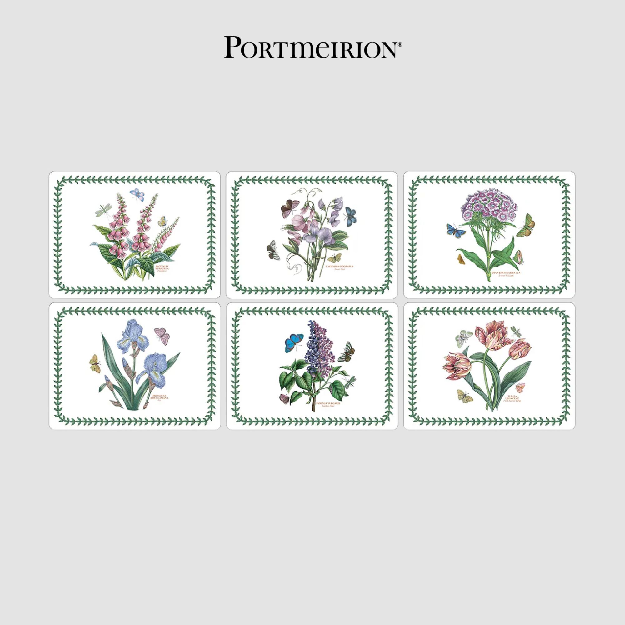 PM Botanic Garden Set 6 tấm lót bàn ăn thương hiệu Portmeirion Vương Quốc Anh X0010568013