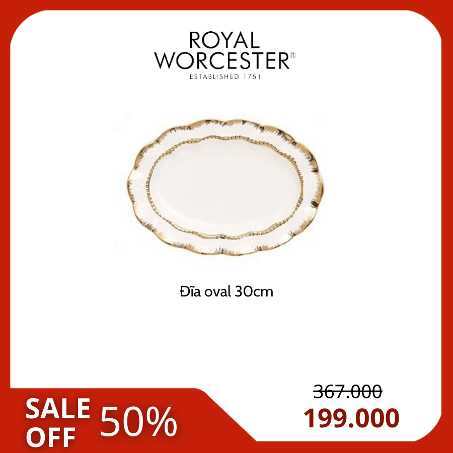 [SALE] GOLDEN Đĩa oval 30cm 5589OVAL