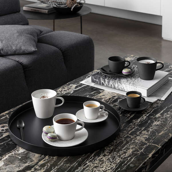 VB Manufacture Rock Đĩa lót chén màu đen 12cm  đến từ thương hiệu Villeroy & Boch sản xuất tại Đức 1042391430