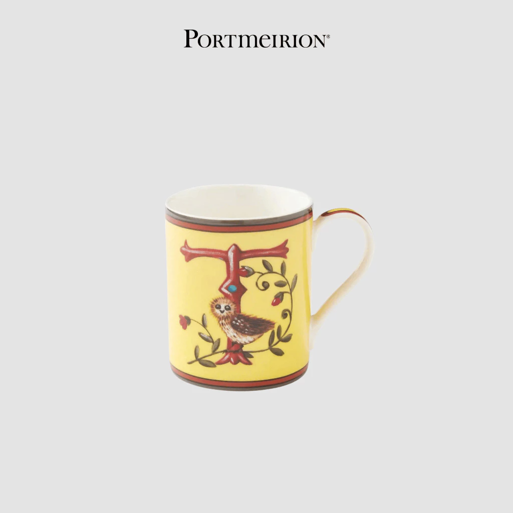 PM SPODE Kit Kemp Alphabet Cốc chữ T 340ml thương hiệu Portmeirion Vương Quốc Anh KKAT8975-XG