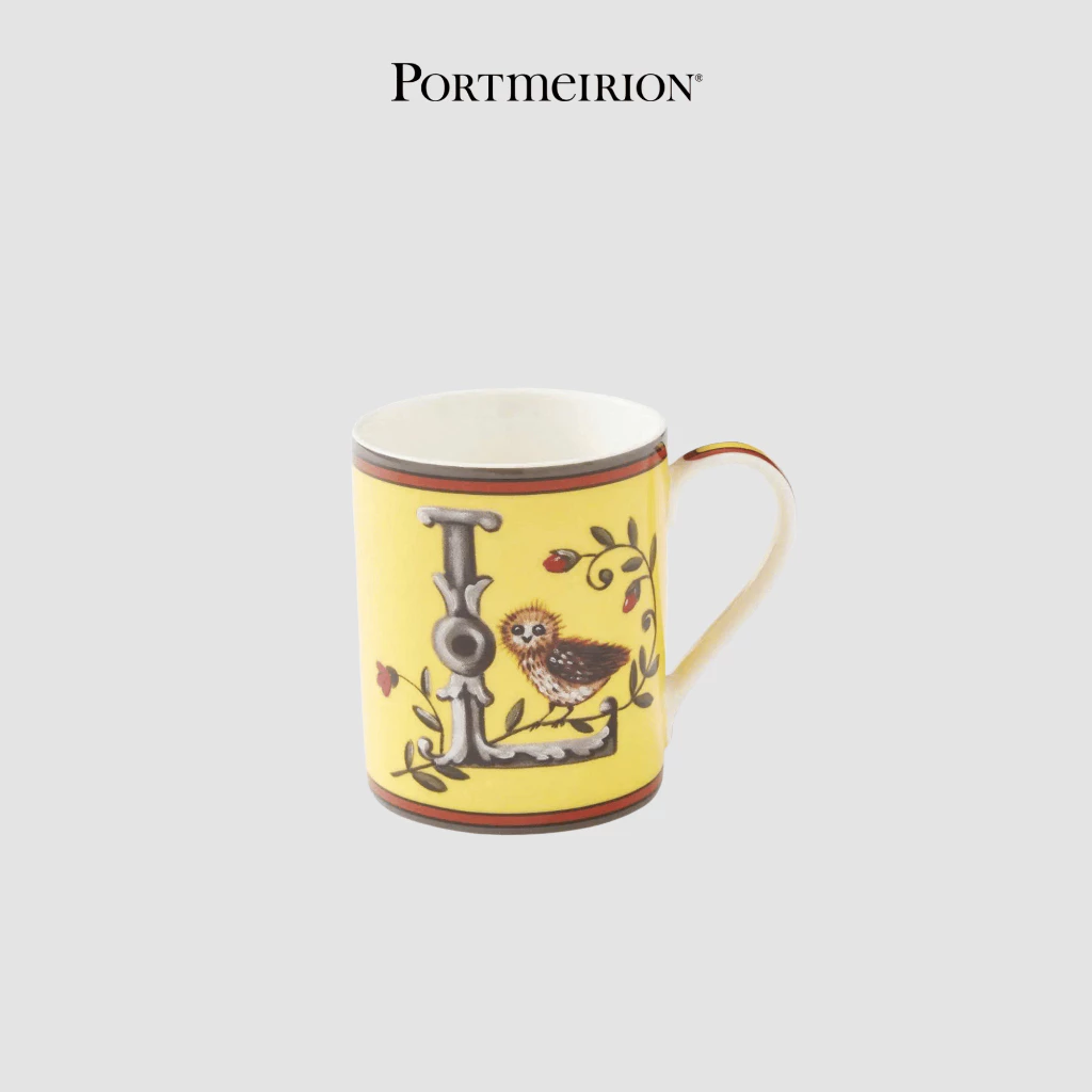 PM SPODE Kit Kemp Alphabet Cốc chữ L 340ml thương hiệu Portmeirion Vương Quốc Anh KKAL8975-XG
