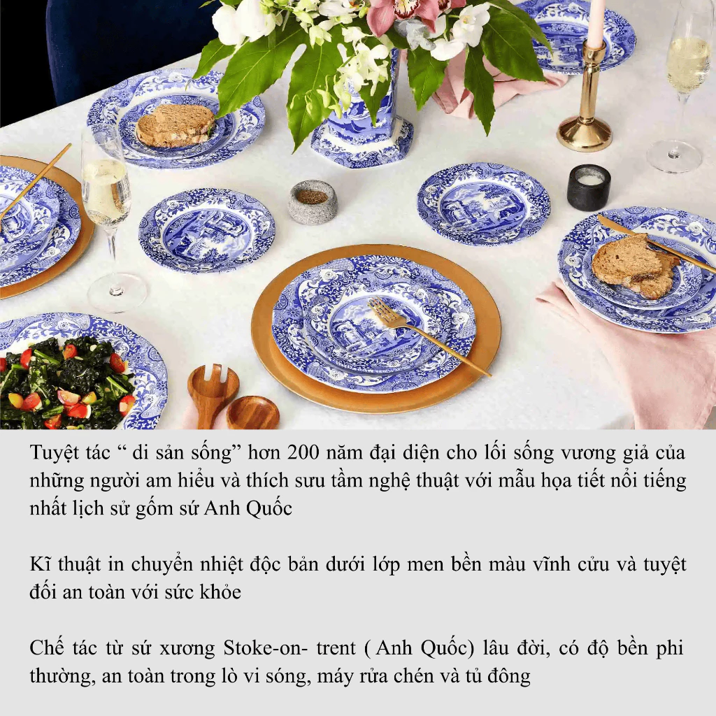 PM SPODE BLUE ITALIAN Bát cơm 14cm BLI0344