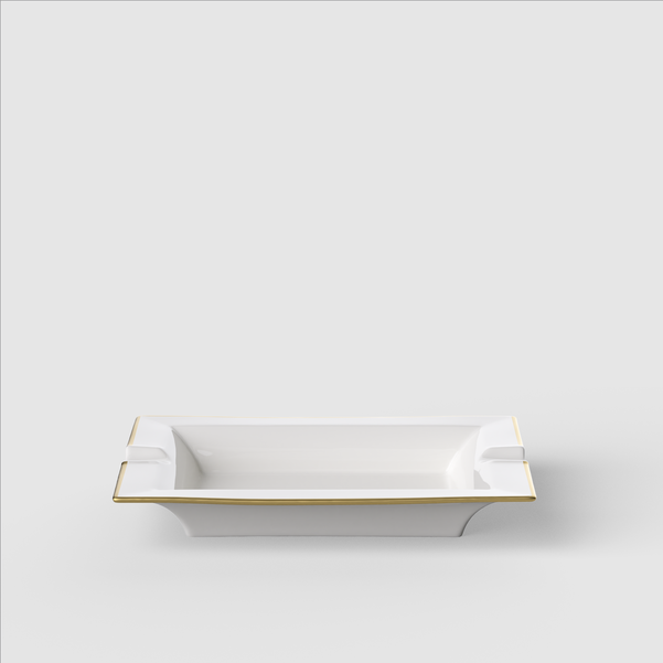 VB Anmut Gold Gạt tàn màu trắng sứ xương cao cấp mạ viền vàng Villeroy&Boch nhập khẩu từ Đức 1046534090