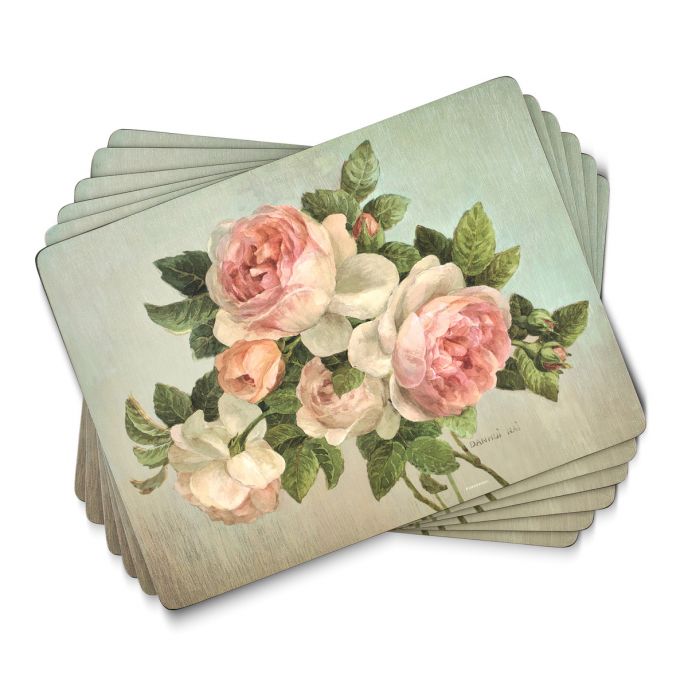 PM ANTIQUE ROSES Set 6 tấm lót bàn ăn hoa hồng  X0010565543