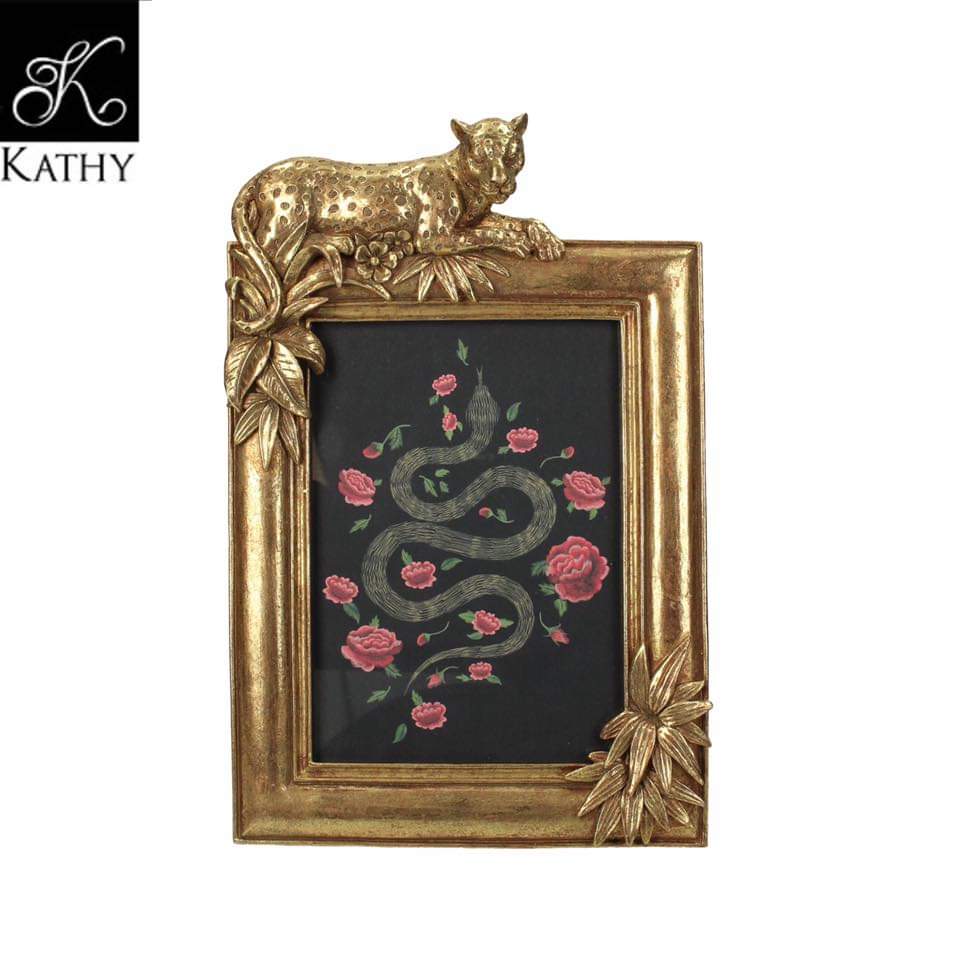 KERSTEN Khung ảnh Photo Frame Leopard Polyresin Gold 13x18cm XET-5886