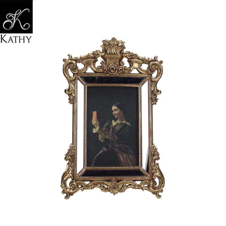 KERSTEN Khung ảnh Photo Frame Baroque Polyresin Gold 10x15cm XET-5898