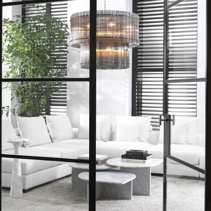 EICHHOLTZ Bàn cà phê Coffee Table Naples white carrera marble set of 3 113801