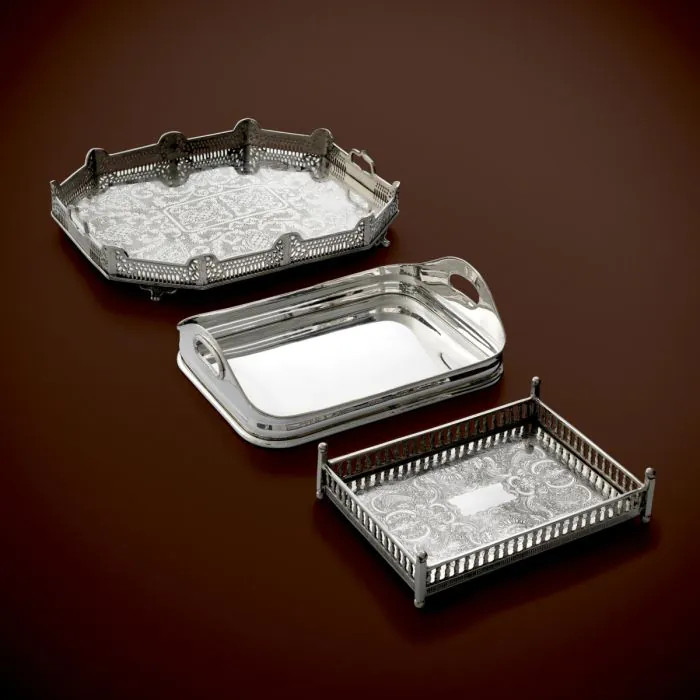 EICHHOLTZ Khay trang trí bằng Niken Tray Woodsford nickel finish 103282