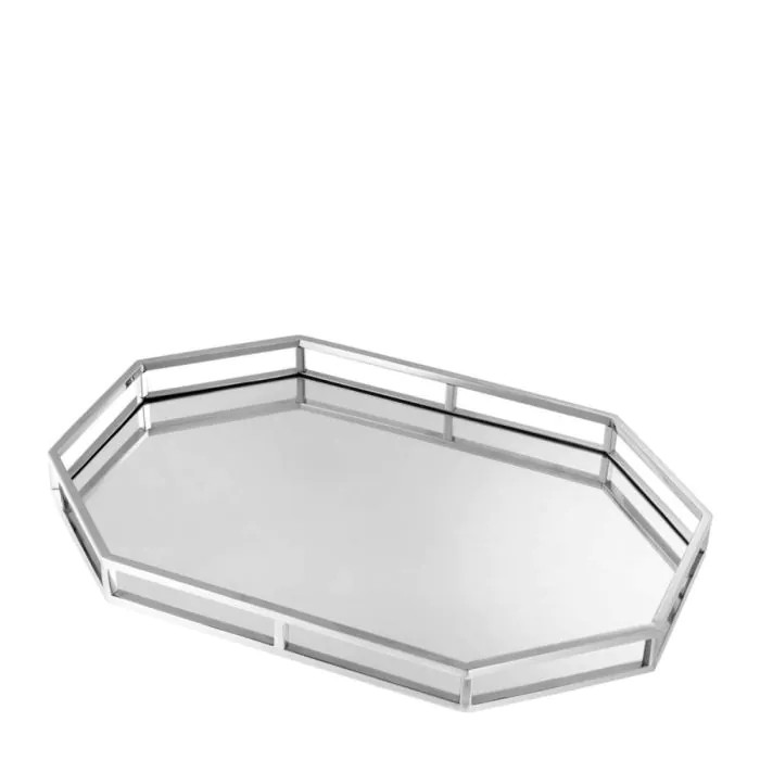 EICHHOLTZ Khay trang trí bằng Niken Tray Pelagos rectangular octagonal 110517