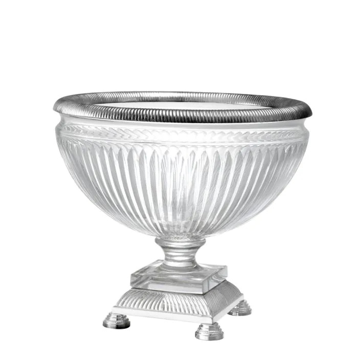 EICHHOLTZ Bát thủy tinh Bowl Burton silver plated 110435