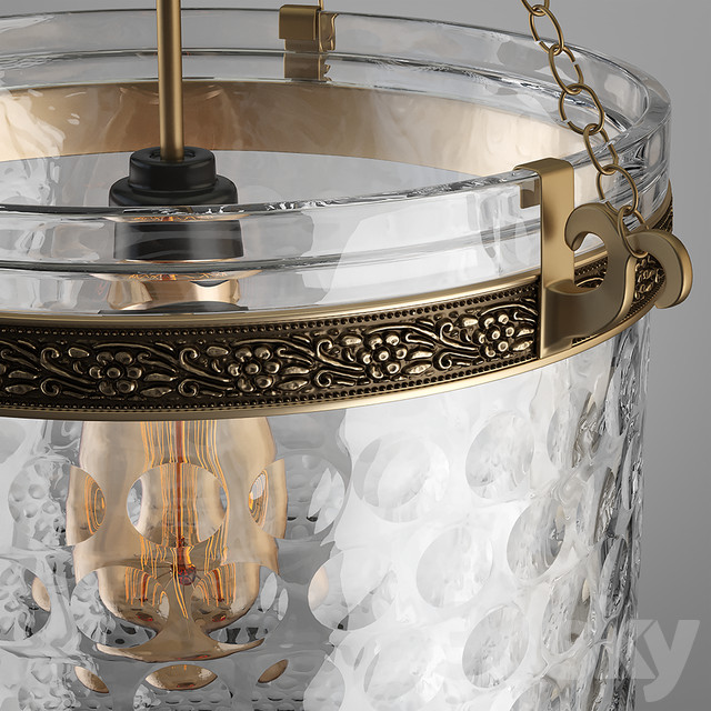 EICHHOLTZ Đèn treo trần Lantern Bexley Glass S antique brass finish 107123