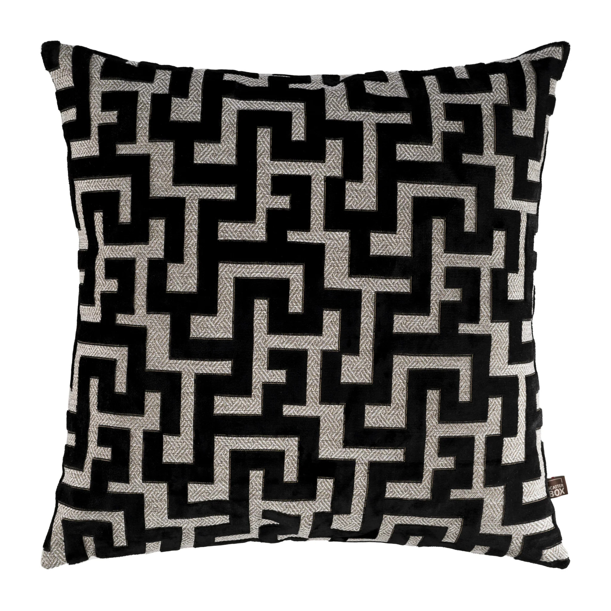 SB Vỏ Gối cao cấp MAZE 43x43CM BLACK C/COVER 3PT1105A