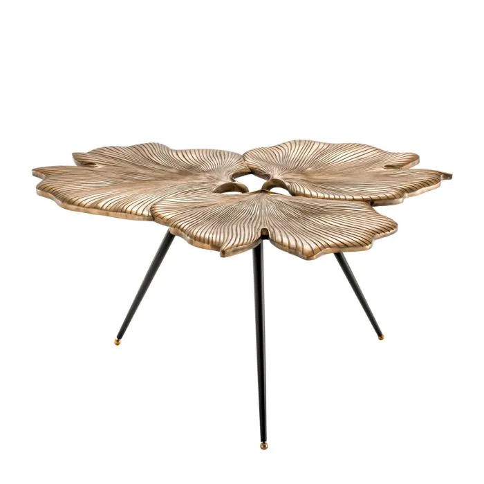 EICHHOLTZ Bàn cà phê Coffee Side Table Ginkgo vintage brass finish S