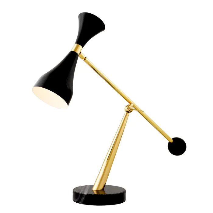 EICHHOLTZ Đèn để bàn Desk Lamp Cordero polished brass black finish