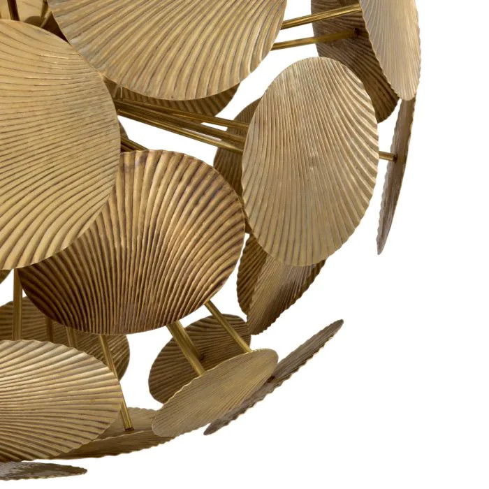 EICHHOLTZ Đèn chùm Chandelier Duvall L vintage brass finish