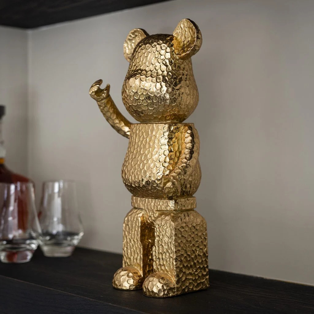 RICHMOND Tượng trang trí gấu vàng Deco object Bear gold -AD-0038