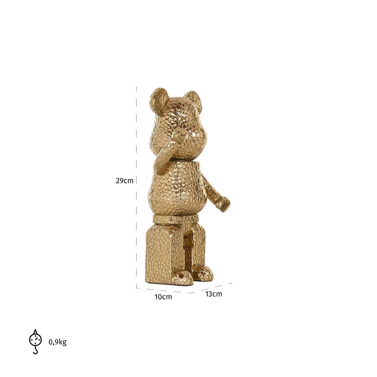 RICHMOND Tượng trang trí gấu vàng Deco object Bear gold -AD-0038