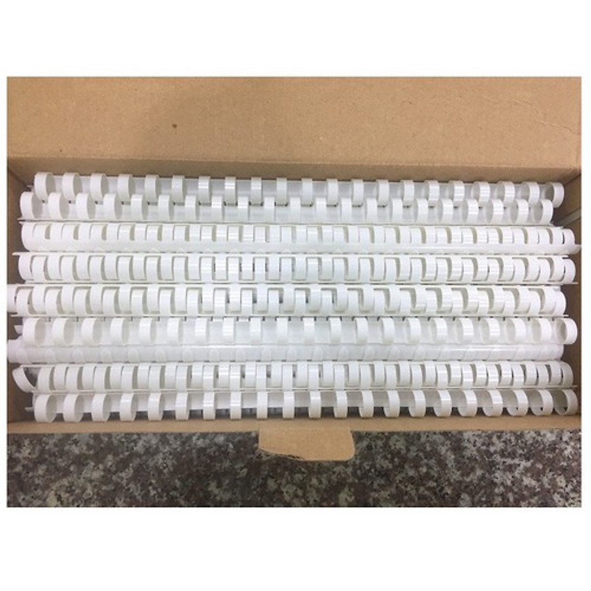 Lò xo gáy xoắn nhựa 12mm-80 tờ (100 cái/hộp)