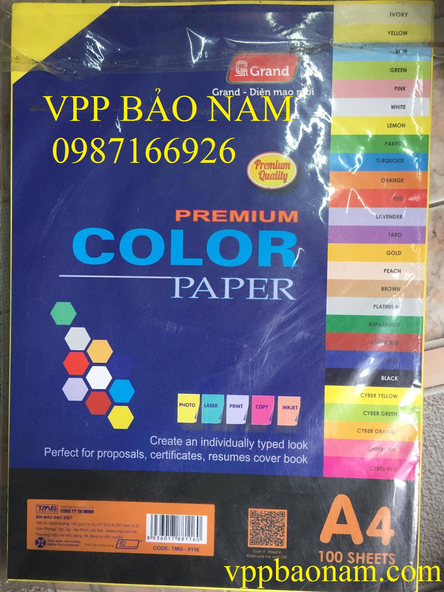 Bìa trộn 5 màu Pgrand