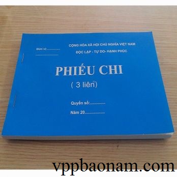Phiếu chi 3 liên 100 tờ